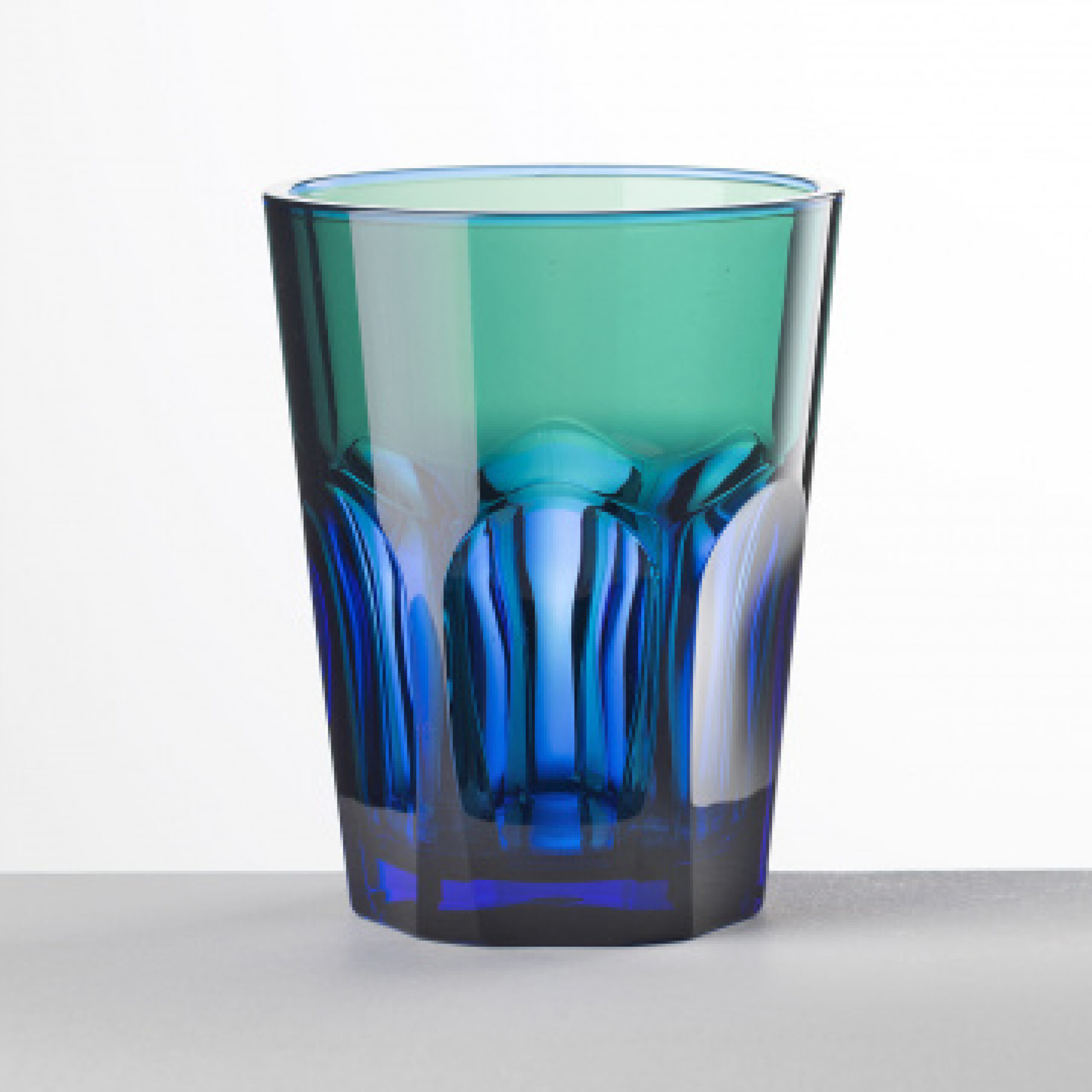 Double face tumbler, petroleum / set of 6