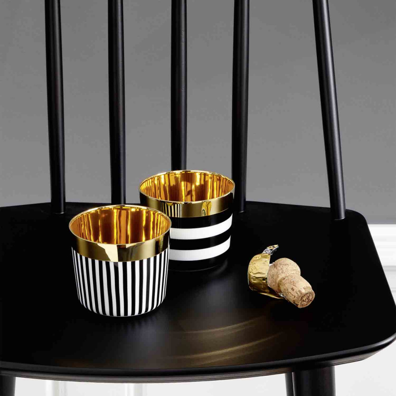 Champagne goblet / ca` d`oro / vertical stripes